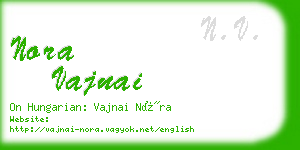 nora vajnai business card